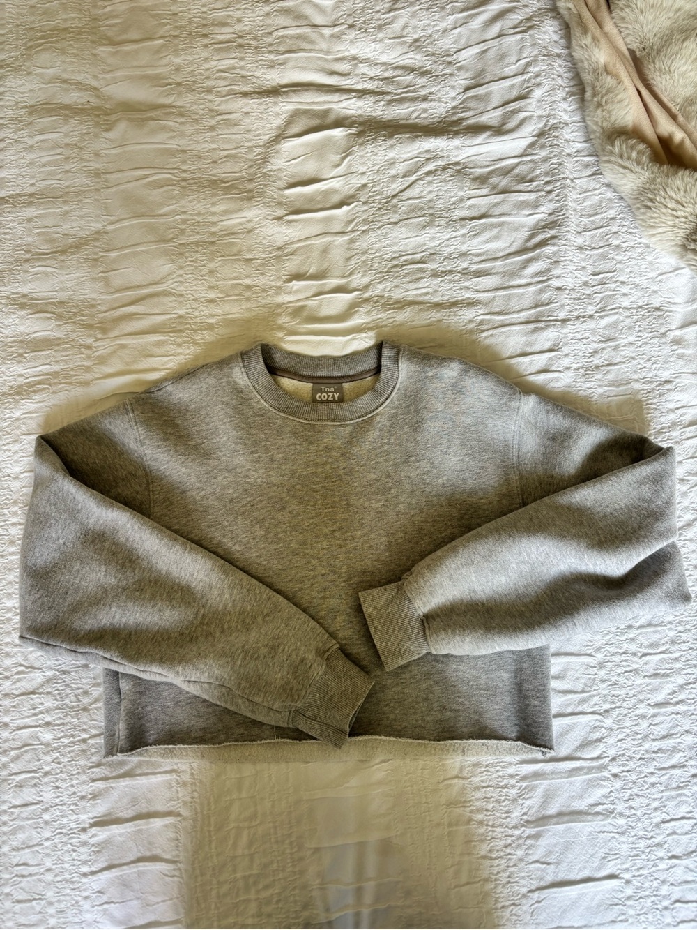 TNA Cropped Grey Crew